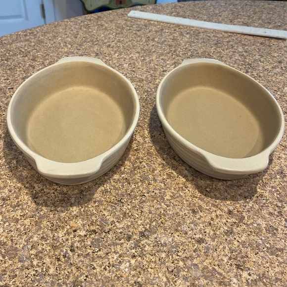 2 Pampered Chef Stonewear New Traditions Collection USA Oval Baking Dishes USED - Picture 6 of 16